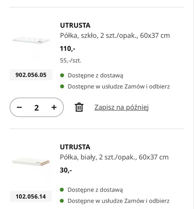 Ikea metod  witrynka górne szafki LERHYTTAN nowe 60/37/100