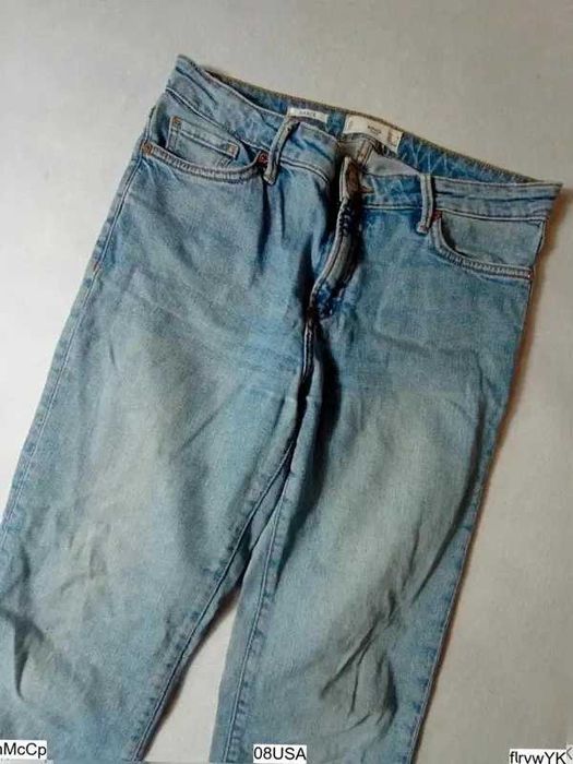Mango MNG Denim Grace jeansy damskie 38 M jasne slim fit stretch