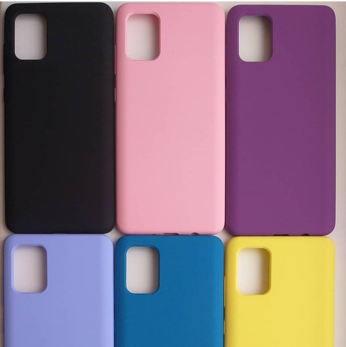 Чехол силиконовый Самсунг А71. Soft-touhc покрытие с микрофиброй внутр