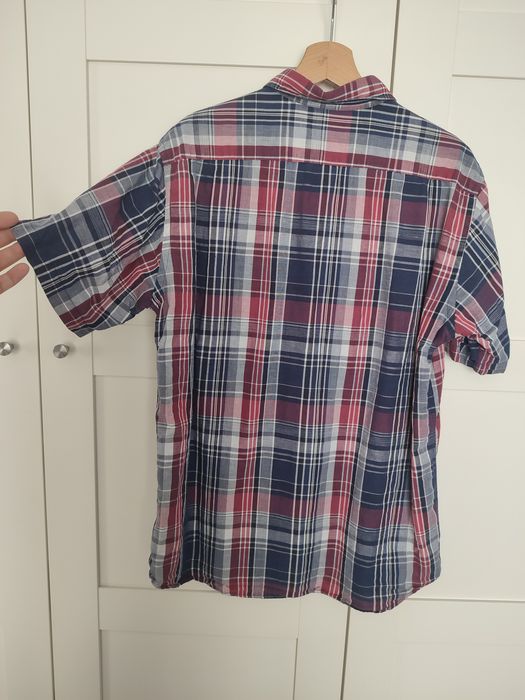 L Uniqlo koszula męska w kratkę, 53% len
