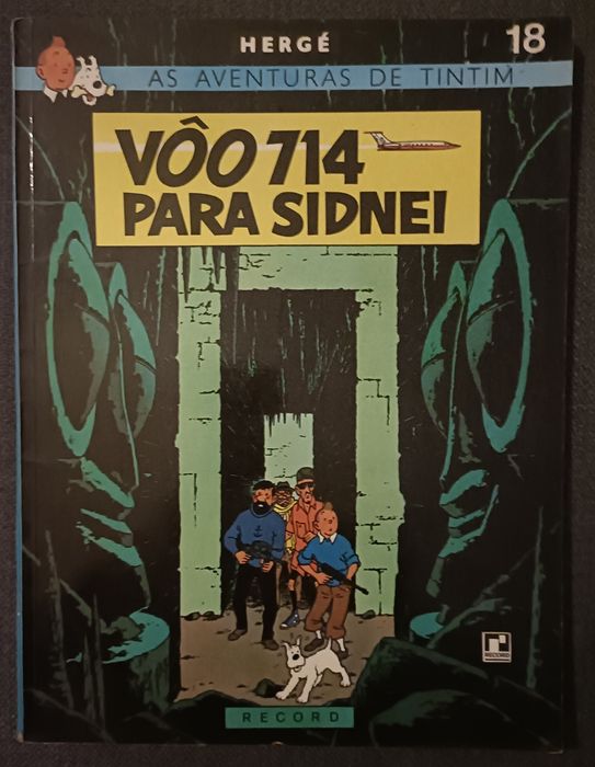 5 livros BD de Hergé: As Aventuras de Tintim (n°s 7, 9, 18, 20 e 21)