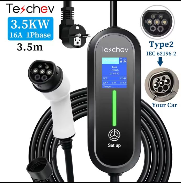 Зарядний пристрій Feyree Type1/Type2 8-16A 3.5кВт 3,5-5м CCS2-/-Tesla