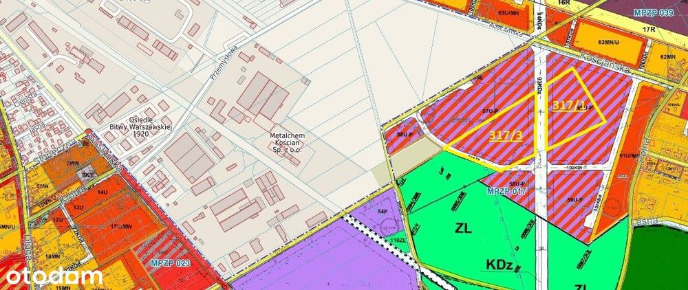 Działka usługowo produkcyjna przy obwodnicy Kościana