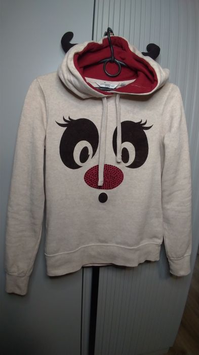 Різдвяна, зимова толстовка, байка, худі з оленями та ріжками NEW LOOK