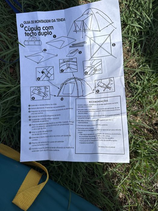 Tenda iglo de campismo para ate 4 ocupantes