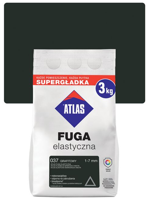 ATLAS Fuga Elastyczna 037 GRAFITOWA 3KG