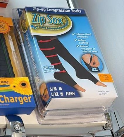 Pończochy uciskowe Zip Sox na zamek – kompresyjne skarpety przeciw żyl