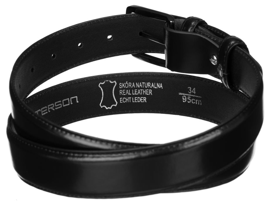 pasek męski skórzany ptn pm-14-125-spl-6912 black