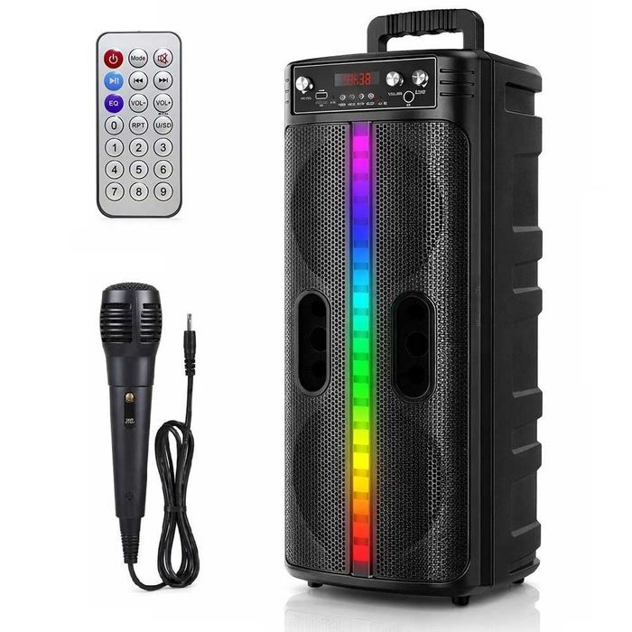 Велика блютуз колонка, караоке, потужна Bluetooth колонка з мікрофоном