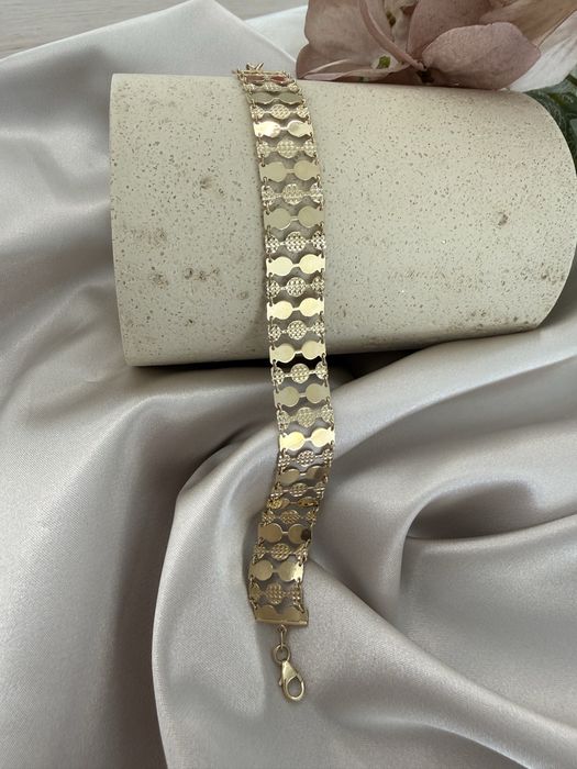 Szeroka złota bransoleta pr. 585 / 7,00g