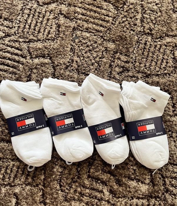 Skarpetki stopki tommy hilfiger 12 par krótkie skarpetki białe nowe stopki sport