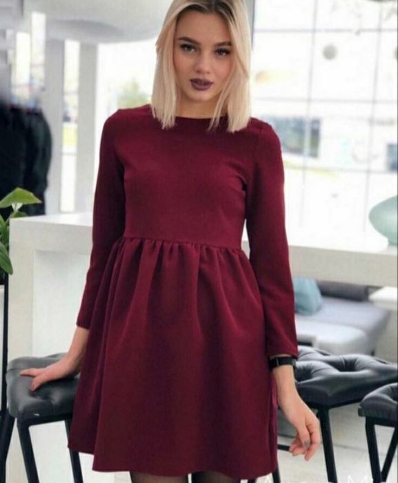 Бордова сукня жіноча