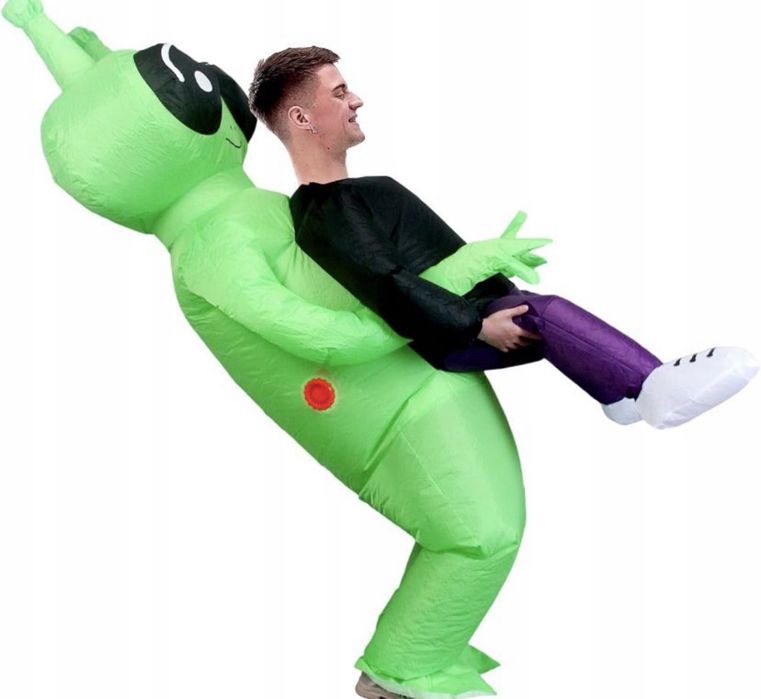 STRÓJ KOSTIUM PRZEBRANIE HALLOWEEN dmuchany kosmita 150-190 cm