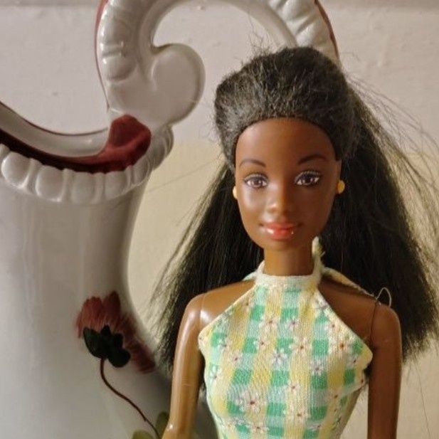 Lalka Barbie Pretty on Plaid afroamerykanka  orginał Mattel 1966/ 1990