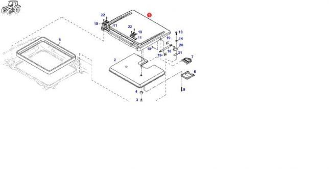 Szyberdach Fendt, części