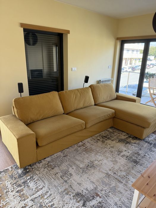 Sofá IKEA KIVIK 3 lugares + chaise longue – capa personalizada