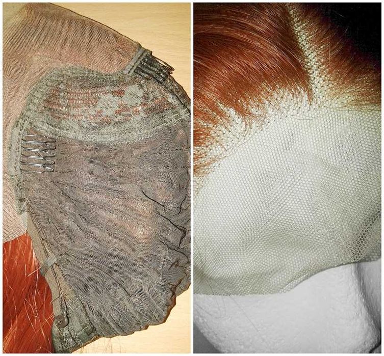 Lace Front Czerwona ruda peruka długa prosta z przedziałkiem cosplay