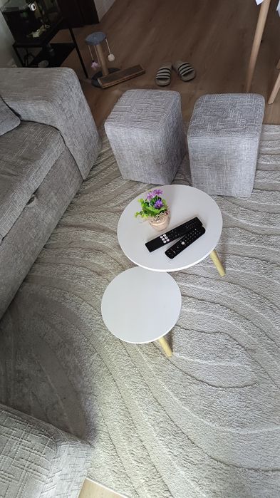 Sofá cama com baú e chaise longue