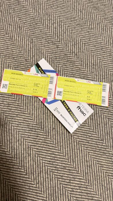 Bilhetes iron maiden