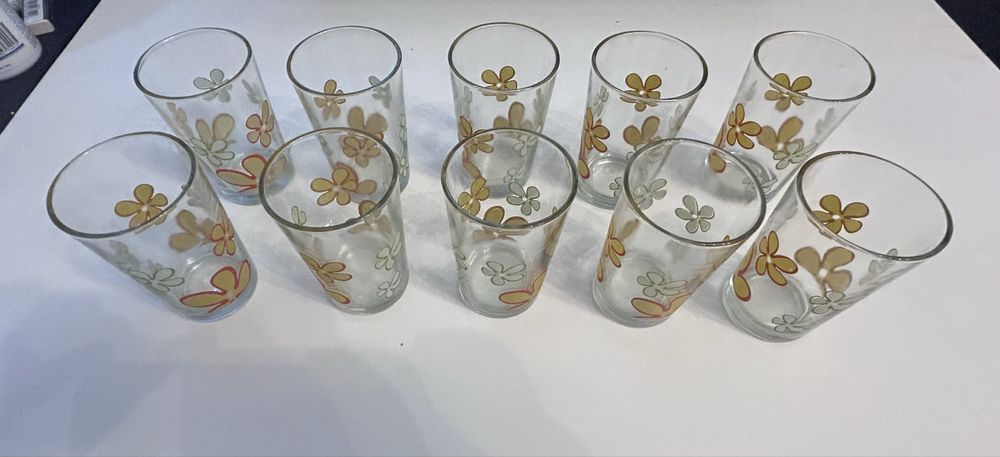 Szklanki z PRL kaplet 10 szt