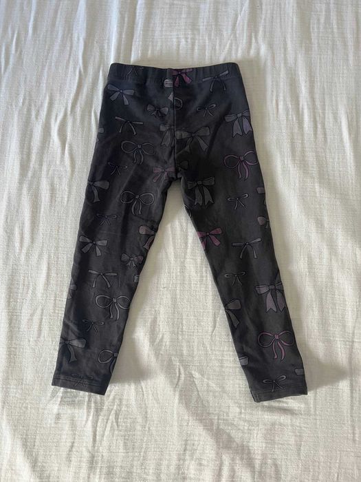 Leggings Zara cinzento-escuro com laços, 4 anos