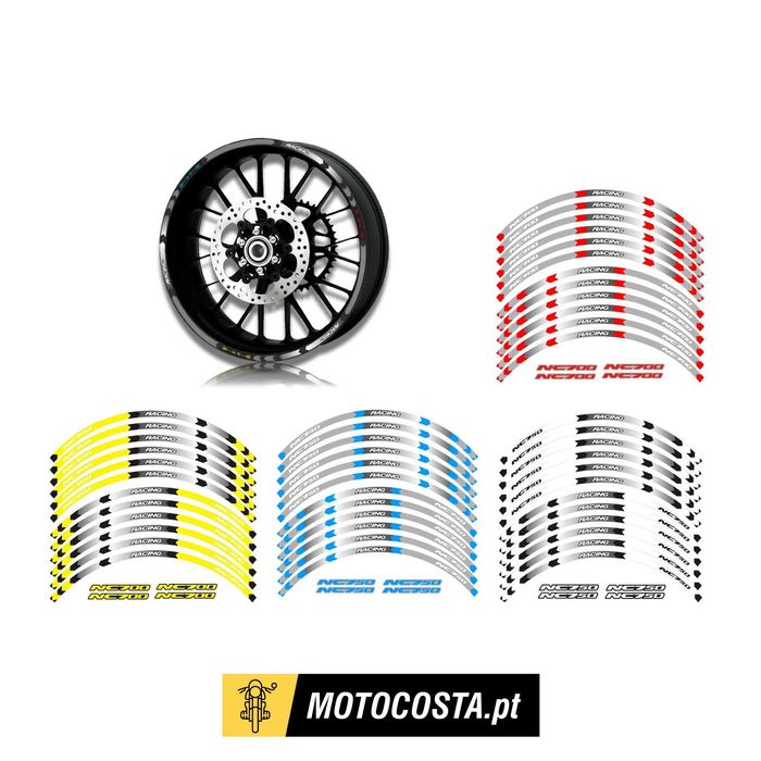 Autocolantes Decorativos Jantes Honda NC700 NC750 S X - Refletores 17"