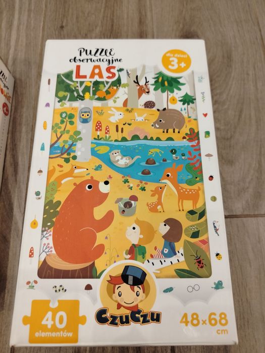 Puzzle obserwacyjne CzuCzu na budowie i las