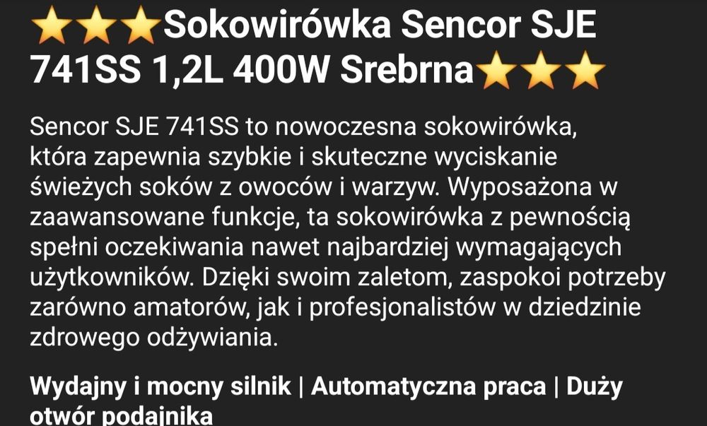 Wyciskarka do soków.