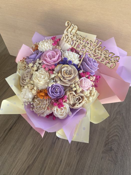 Flower box z swiec sojowych