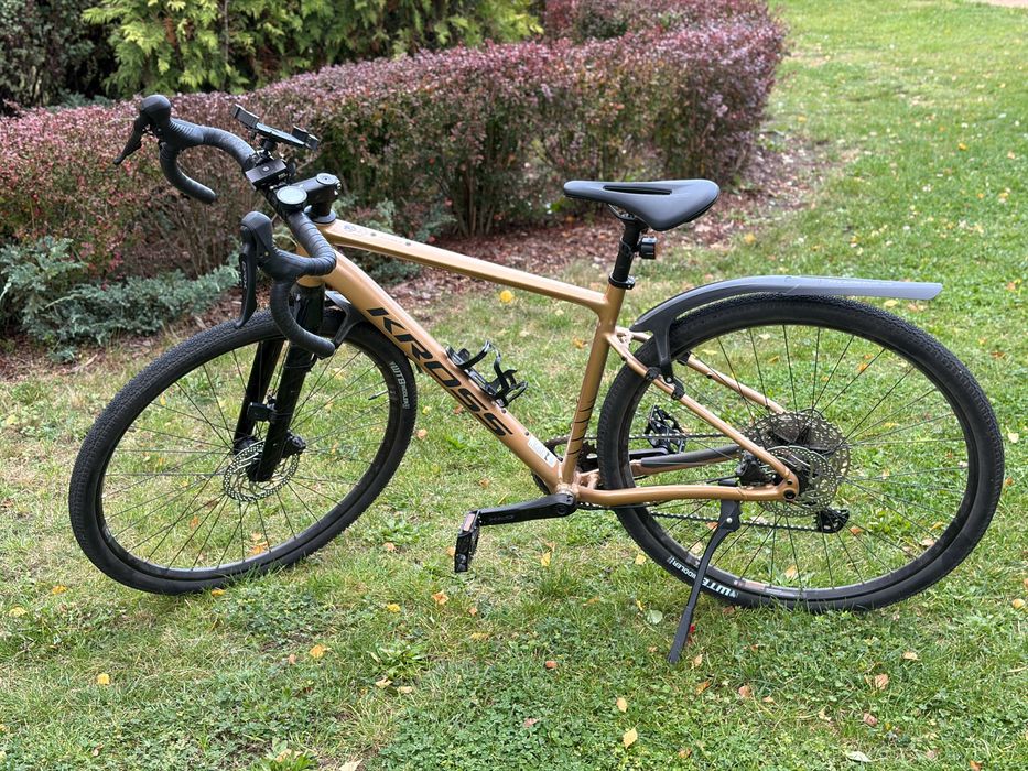 Rower gravel Kross Esker 5.0 GRX 1X12 rama 19 cali koło 28 " WTB złoty