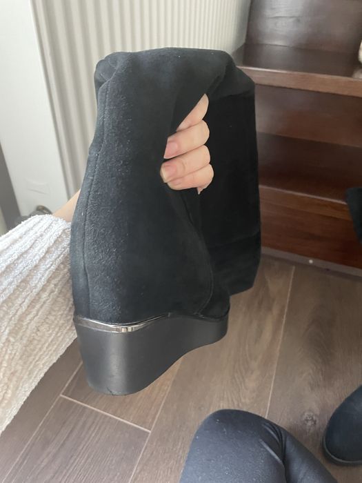 Ботфорди з натуральної замші