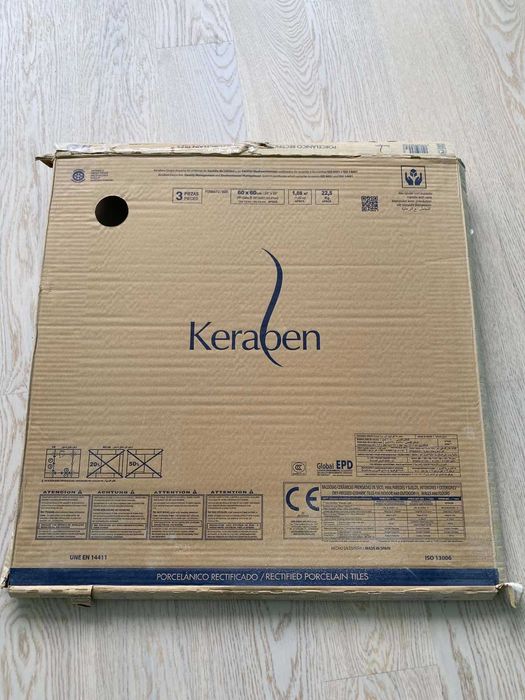 Плитка кахель Kareben DE PARIS ACERO NATURAL 60х60см (залишок)
