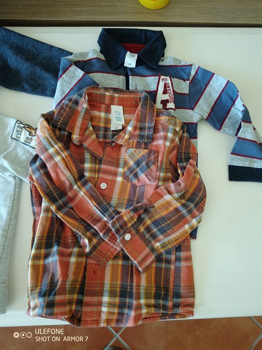 Lote de 5 peças de roupa 80cm