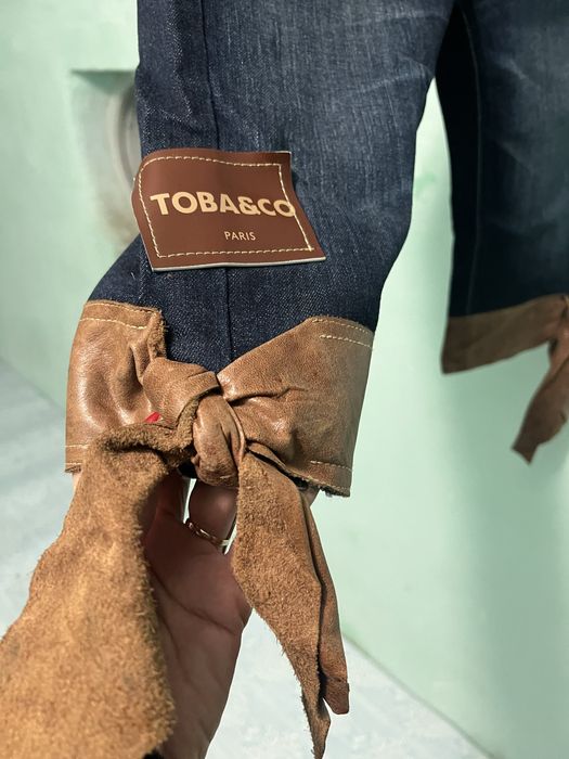 Брюки капрі шкіра джинс