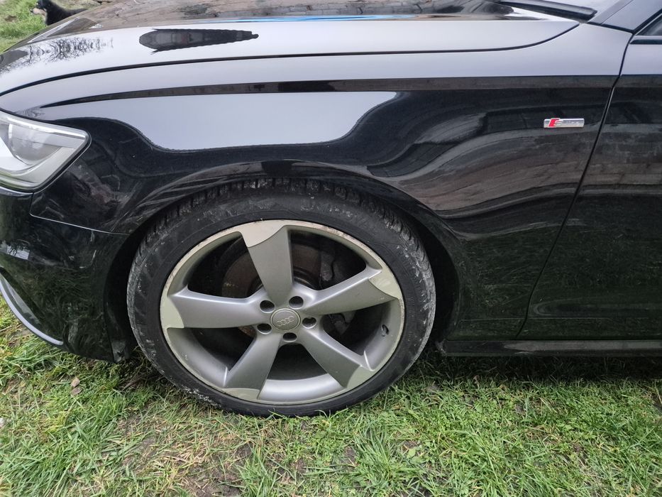 Kompletny przód A6 C7 s-line 2.0 tdi zderzak błotnik maska pas LY9B