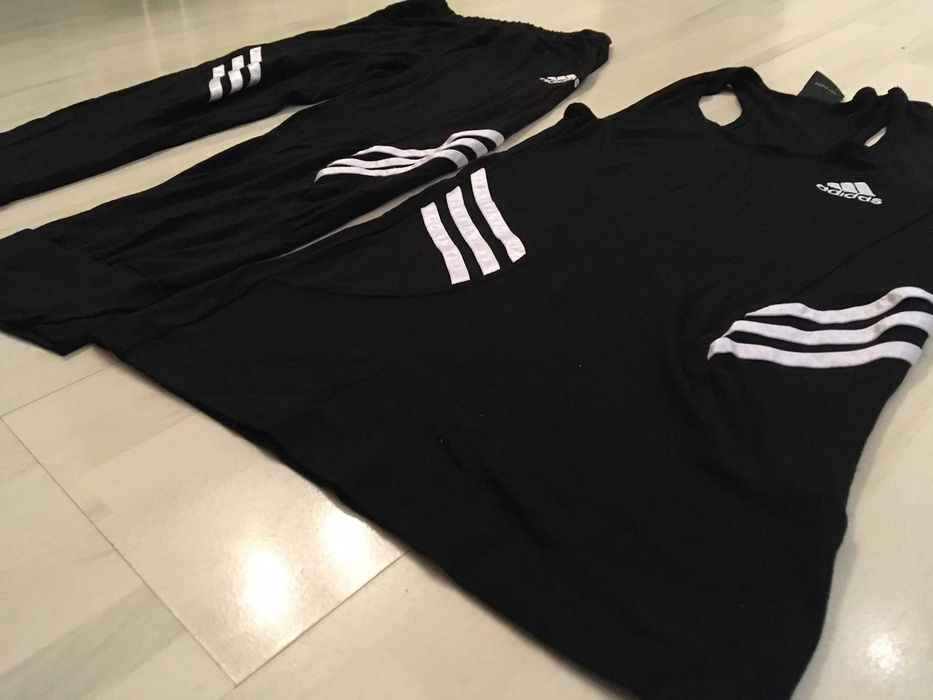 Dres Damski Adidas Sport Komplet Spodenki Koszulka Rozmiar S