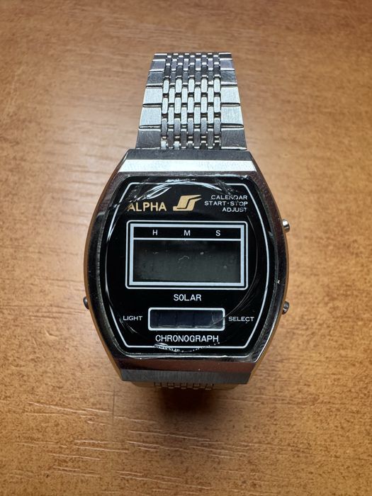 Zegarek Alpha solarny elektroniczny vintage niesprawny