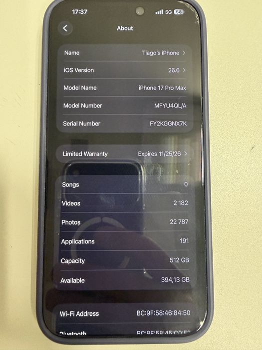 iPhone 17 Pro Max 512Gb azul
