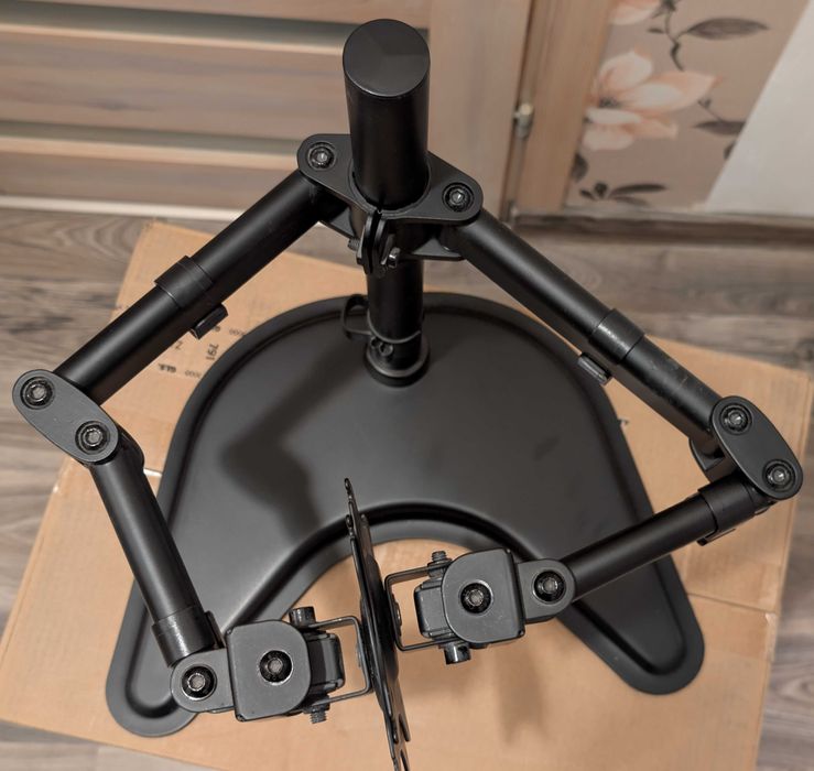 Uchwyt Stojak biurkowy na dwa monitory