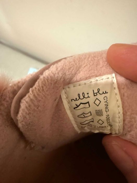 Buty  zimowe dziewczęce ocieplane 27 jasno różowe