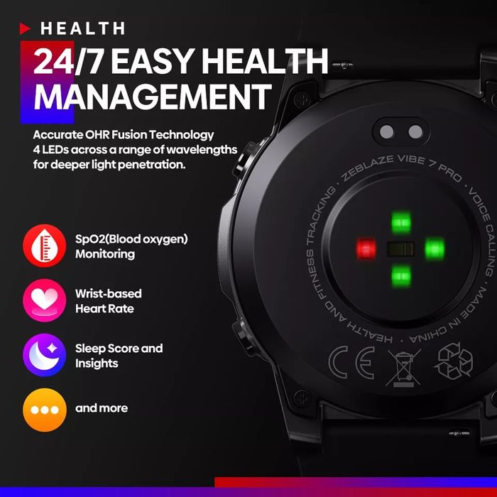 Тактические смарт часы Zeblaze VIBE 7 Pro защита IP69K противоударные ...