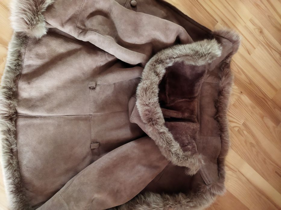 Дублянка натуральна жіноча з капішоном XXXL 62 - 64