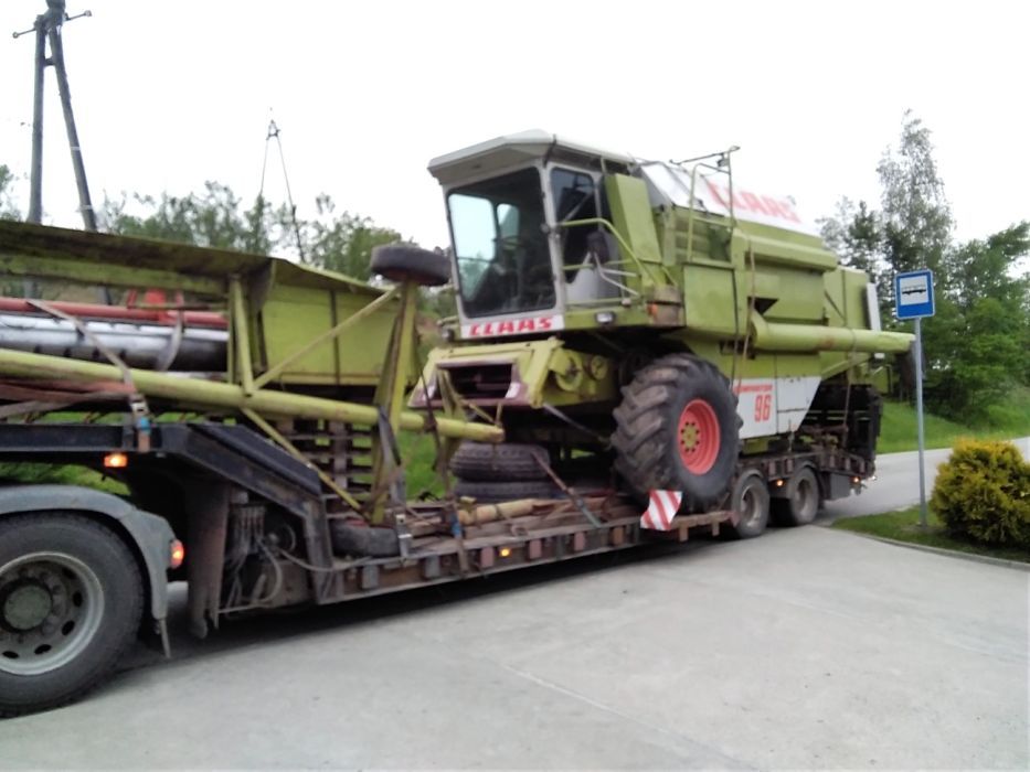 Transport kombajnów i maszyn leśnych budowlanych nadgabarytowe niskopo