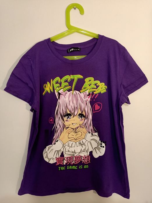 Fioletowa koszulka t-shirt manga anime rozmiar M FB sister