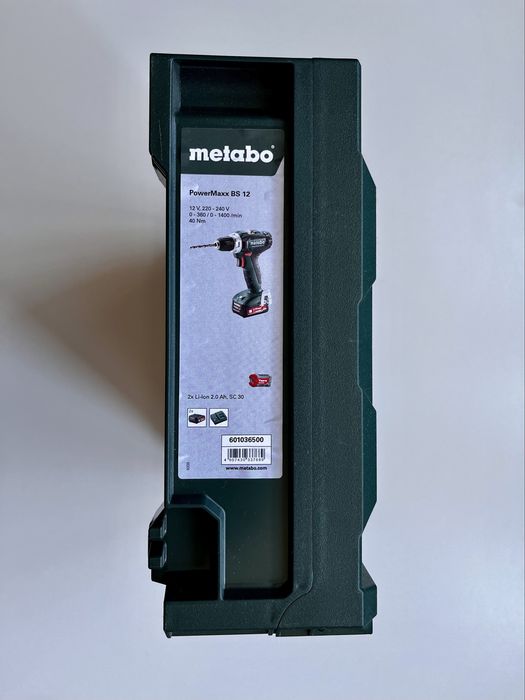 Wkrętarka Metabo PowerMaxx BS 12 2x2.0Ah NOWA + walizka
