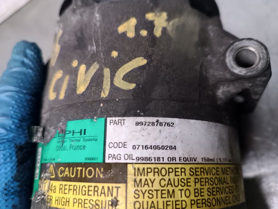 Compressor Ar Condicionado HONDA CIVIC VII Hatchback 1.7 CTDi (EP4, EU9) (74 kW / 100 cv) [01.2002 - 09.2005] 4EE-2 - 8972878762 1.7 CTDi (EP4, EU9) (
