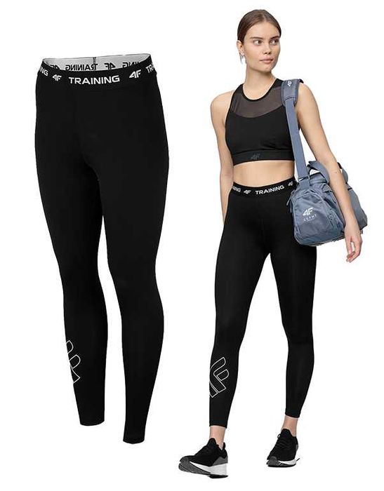 Legginsy, getry damskie fitness SPDF 001 Czarny S