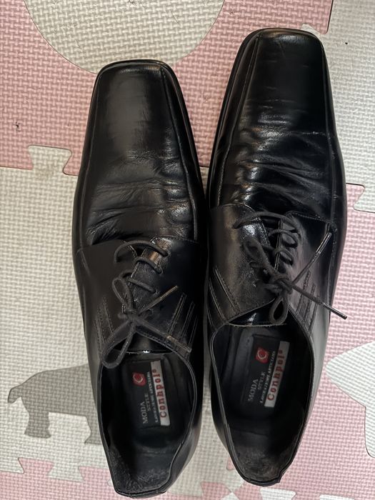 Skórzane półbuty męskie wizytowe - CONHPOL