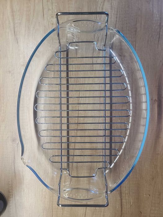 Скляна форма з решіткою Pyrex для випікання 30х42см
