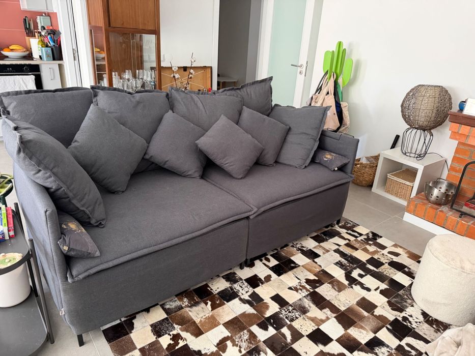 Vendo sofá cinza 3 lugares